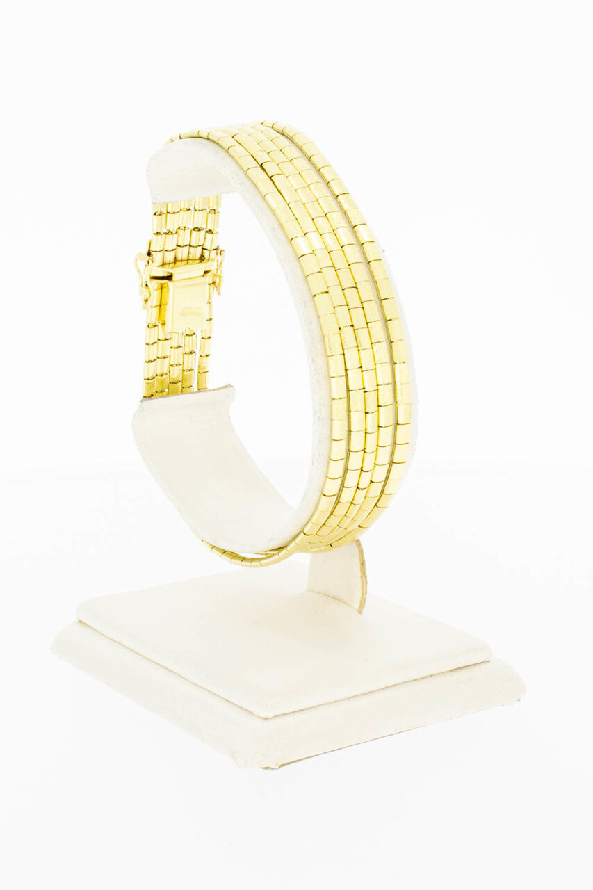 18 Karaat goud Staafjes armband - 19,7 cm
