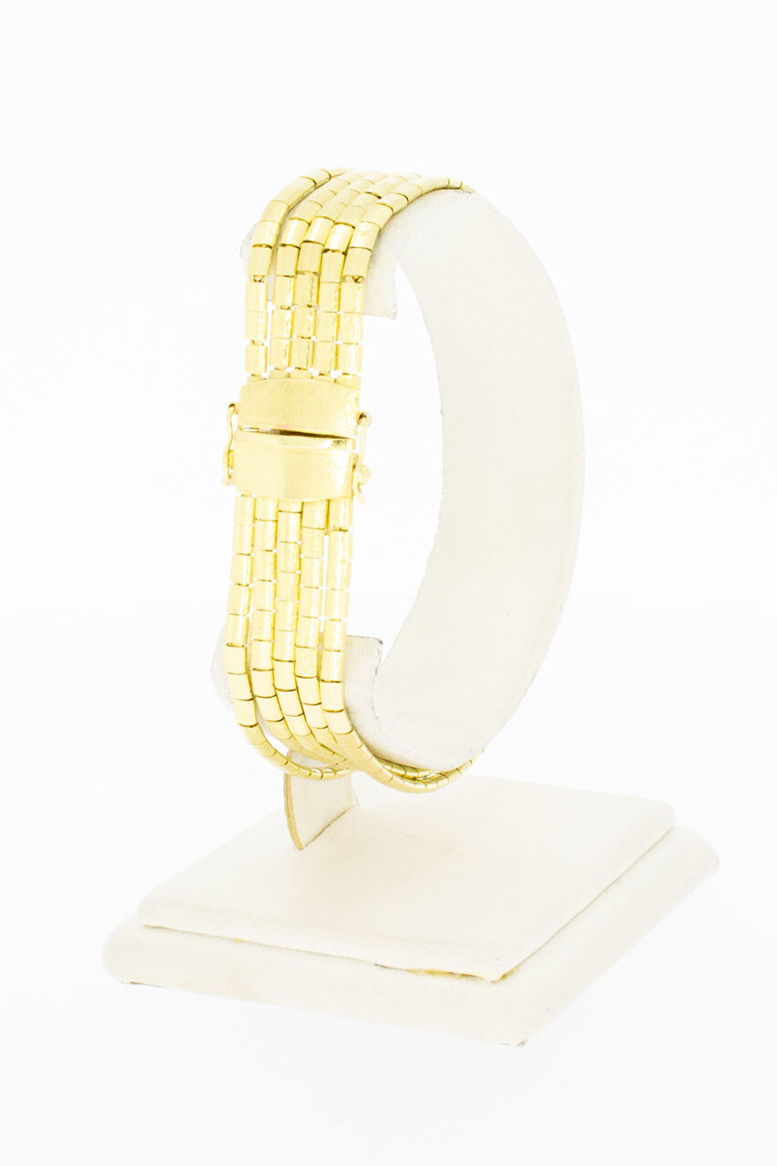 18 Karaat goud Staafjes armband - 19,7 cm