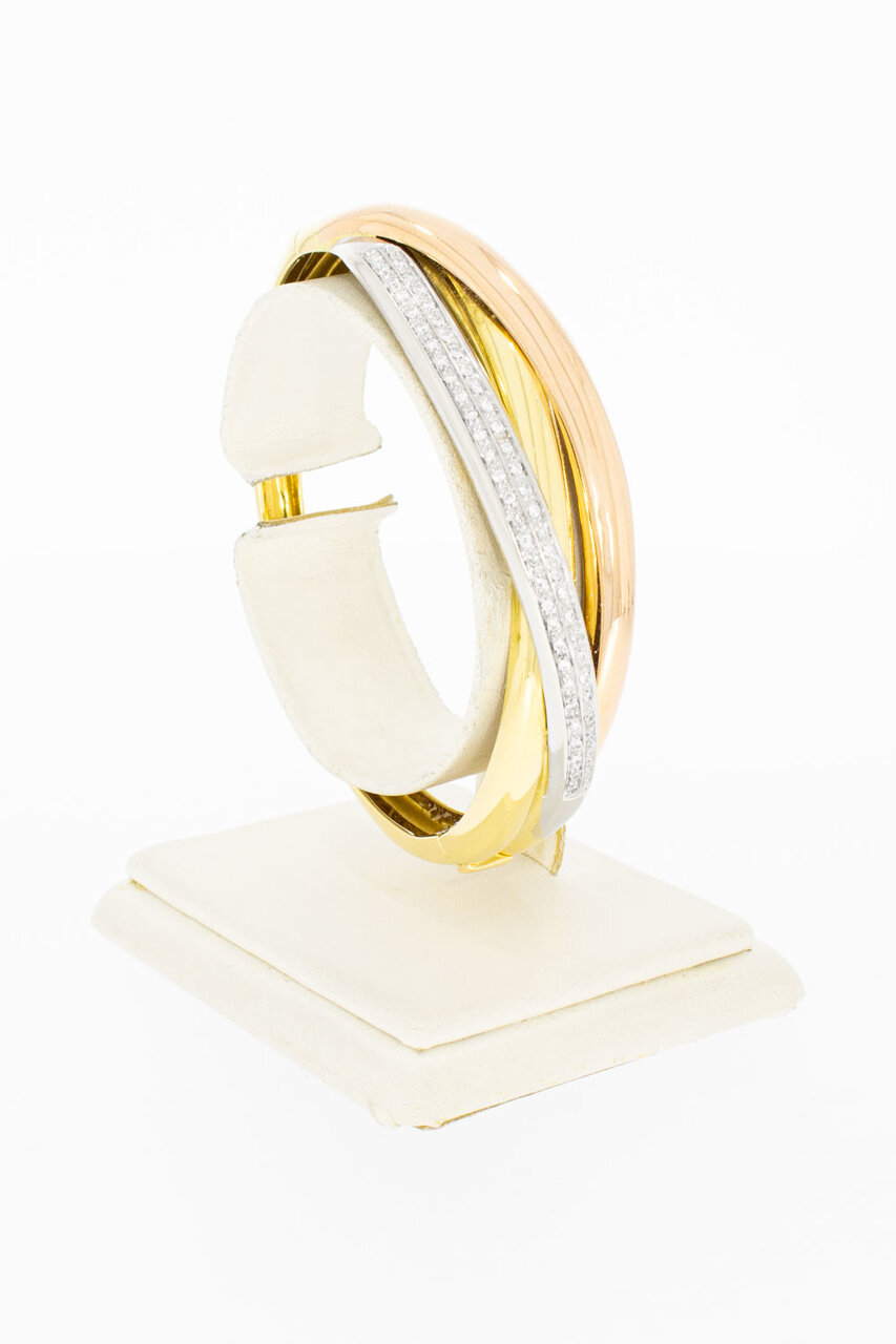 Diamant Slavenarmband 18 Karaat goud