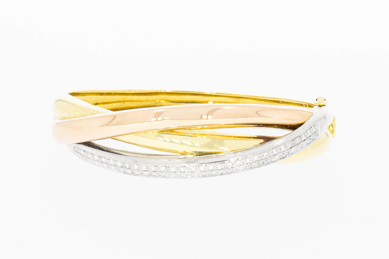 Diamant Slavenarmband 18 Karaat goud