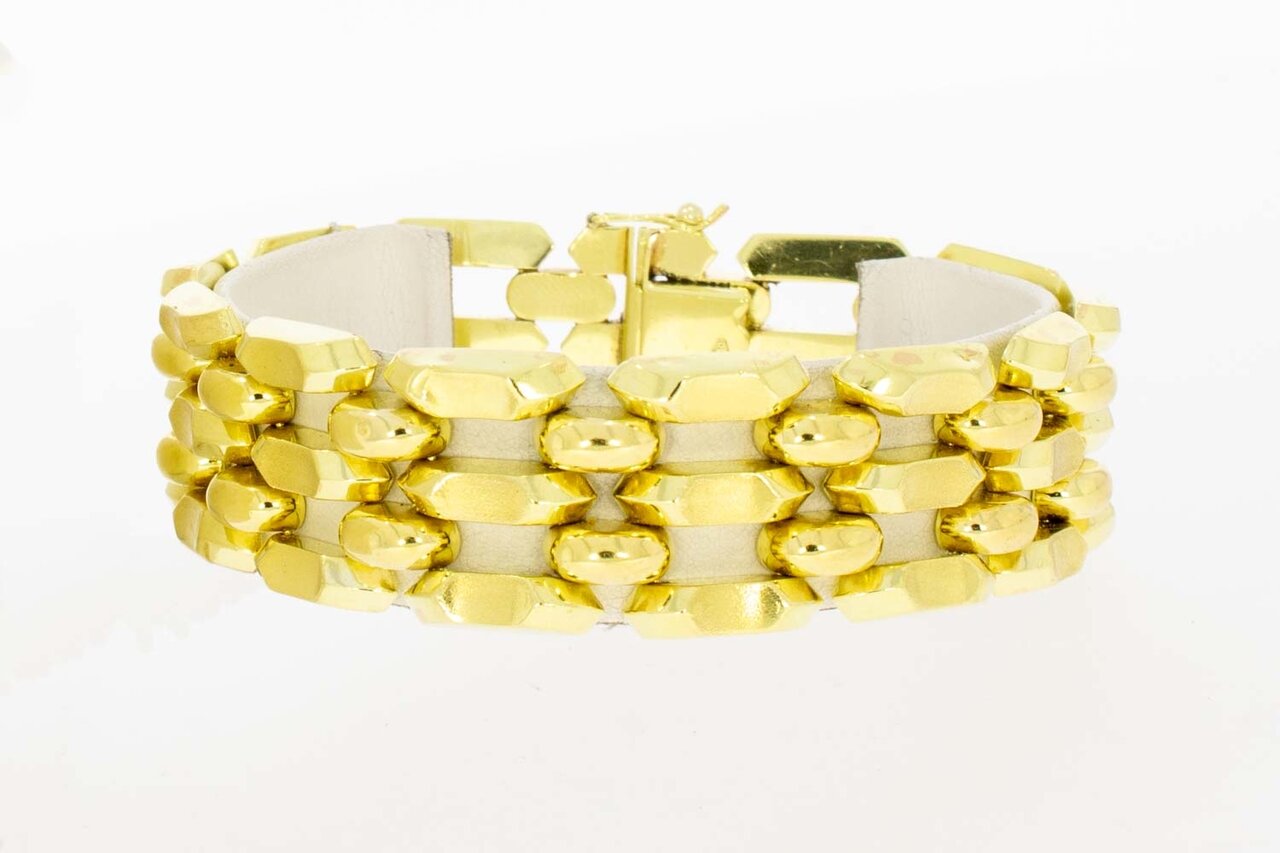 18 Karaat goud armband met Staafjes - 19,8 cm