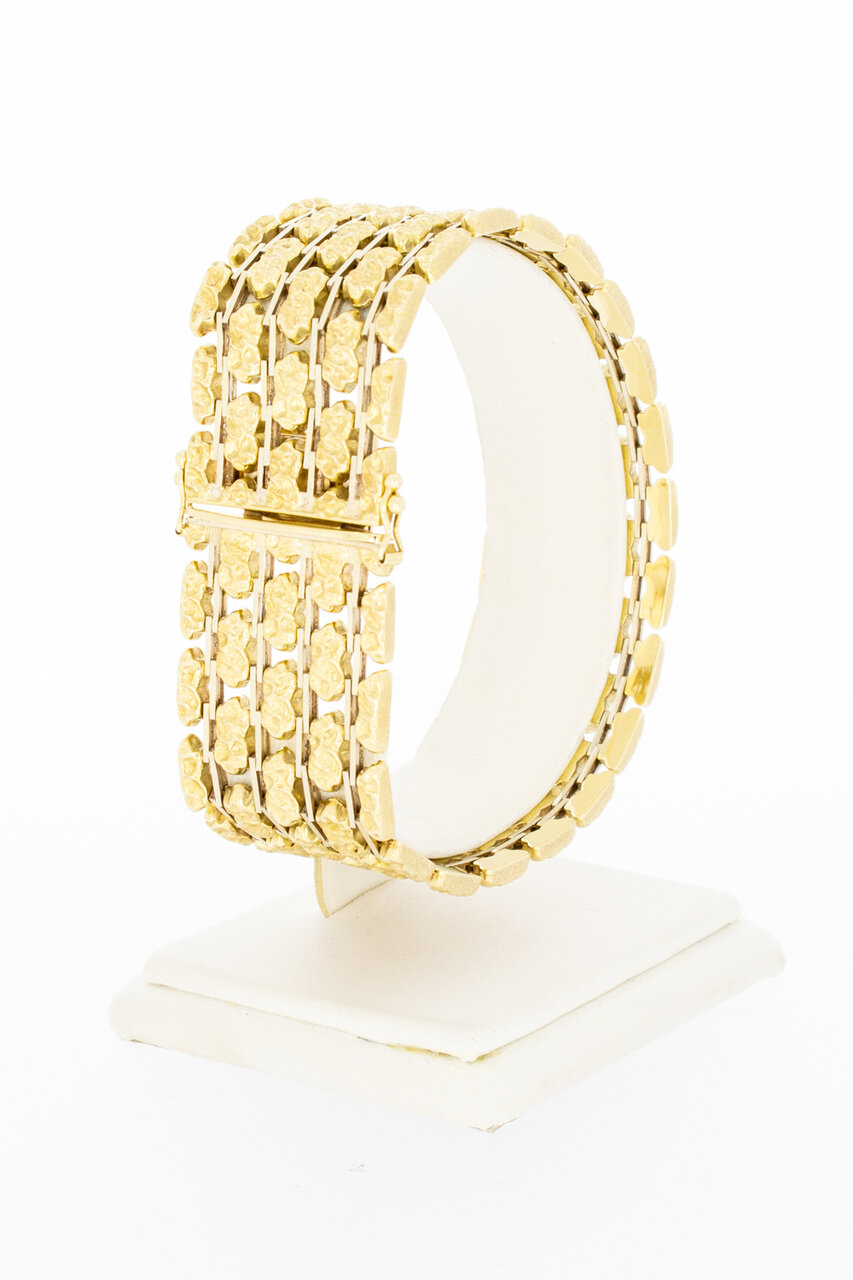 14 karaat brede Vintage armband- 19,5 cm