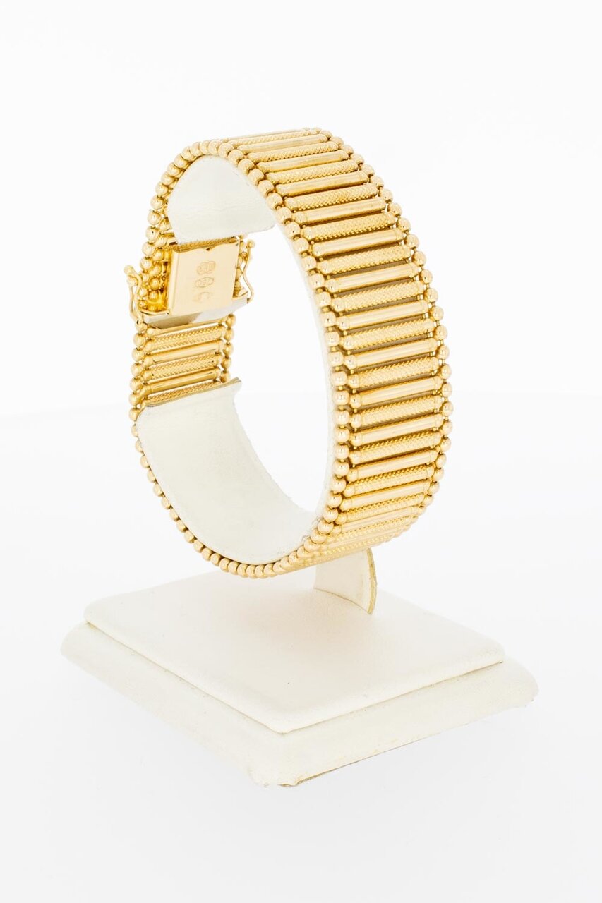 Staafjes armband 18 Karaat goud - 19,1 cm