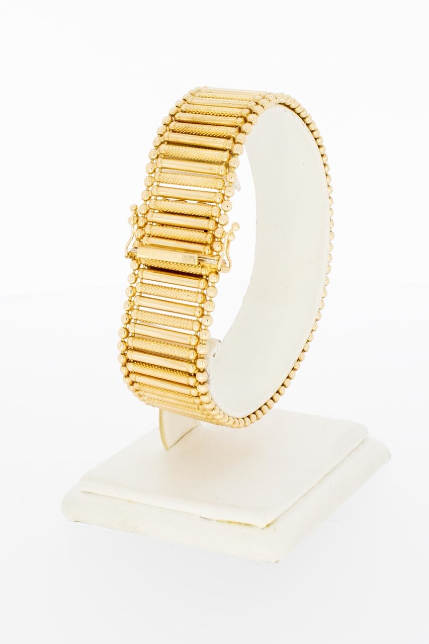 Staafjes armband 18 Karaat goud - 19,1 cm