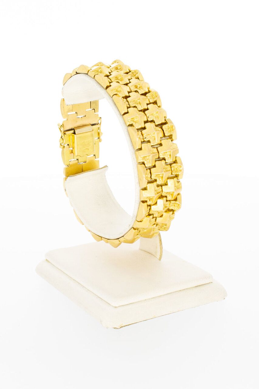 18 Karaat Vintage Kruis armband - 19 cm