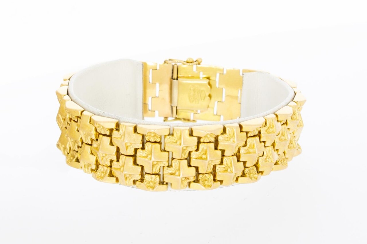 18 Karaat Vintage Kruis armband - 19 cm