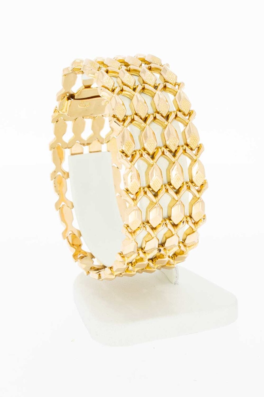 Vintage brede ros&eacute;gouden armband 18 karaat - 19,1 cm (36,1 g)