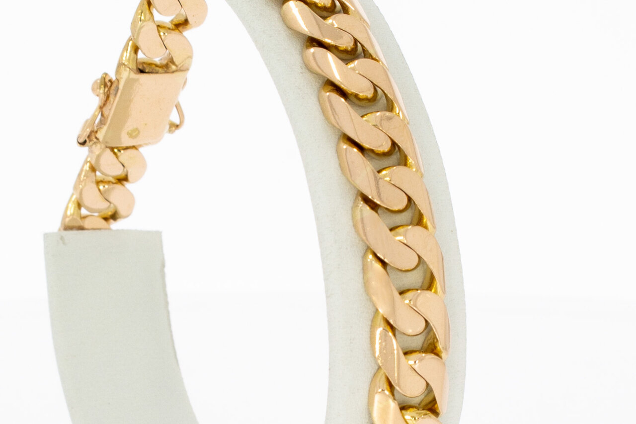 Gourmet-armband 18 Karaat goud - 20,2 cm