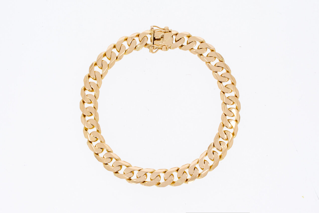 Gourmet-armband 18 Karaat goud - 20,2 cm