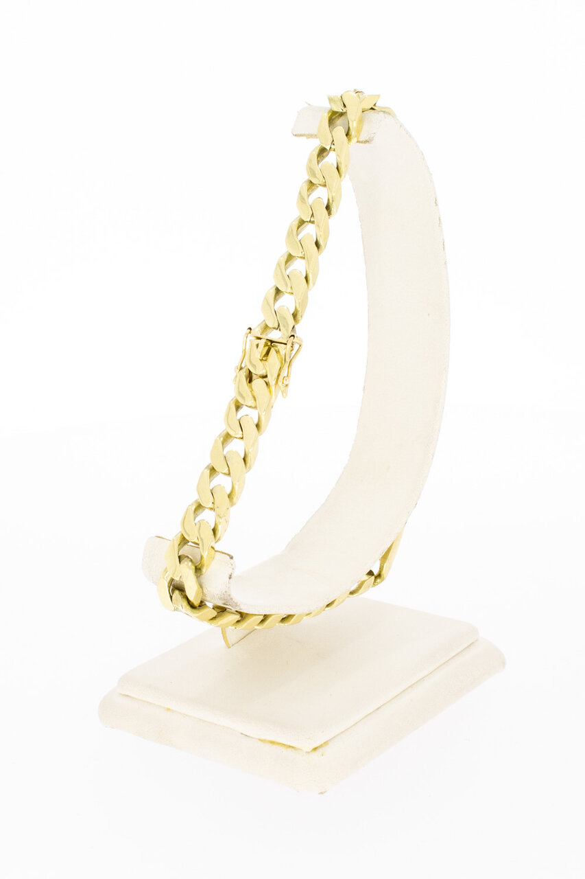 Naamplaat Armband 14  karaat - 24,5 cm
