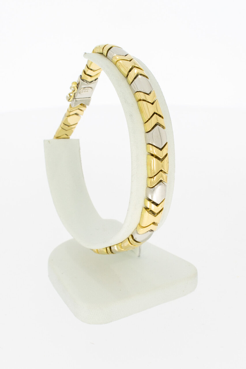 Bicolor armband 18 karaat goud - 20,7 cm