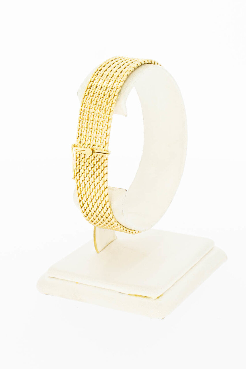 14 Karaat gevlochten armband - 18,9 cm