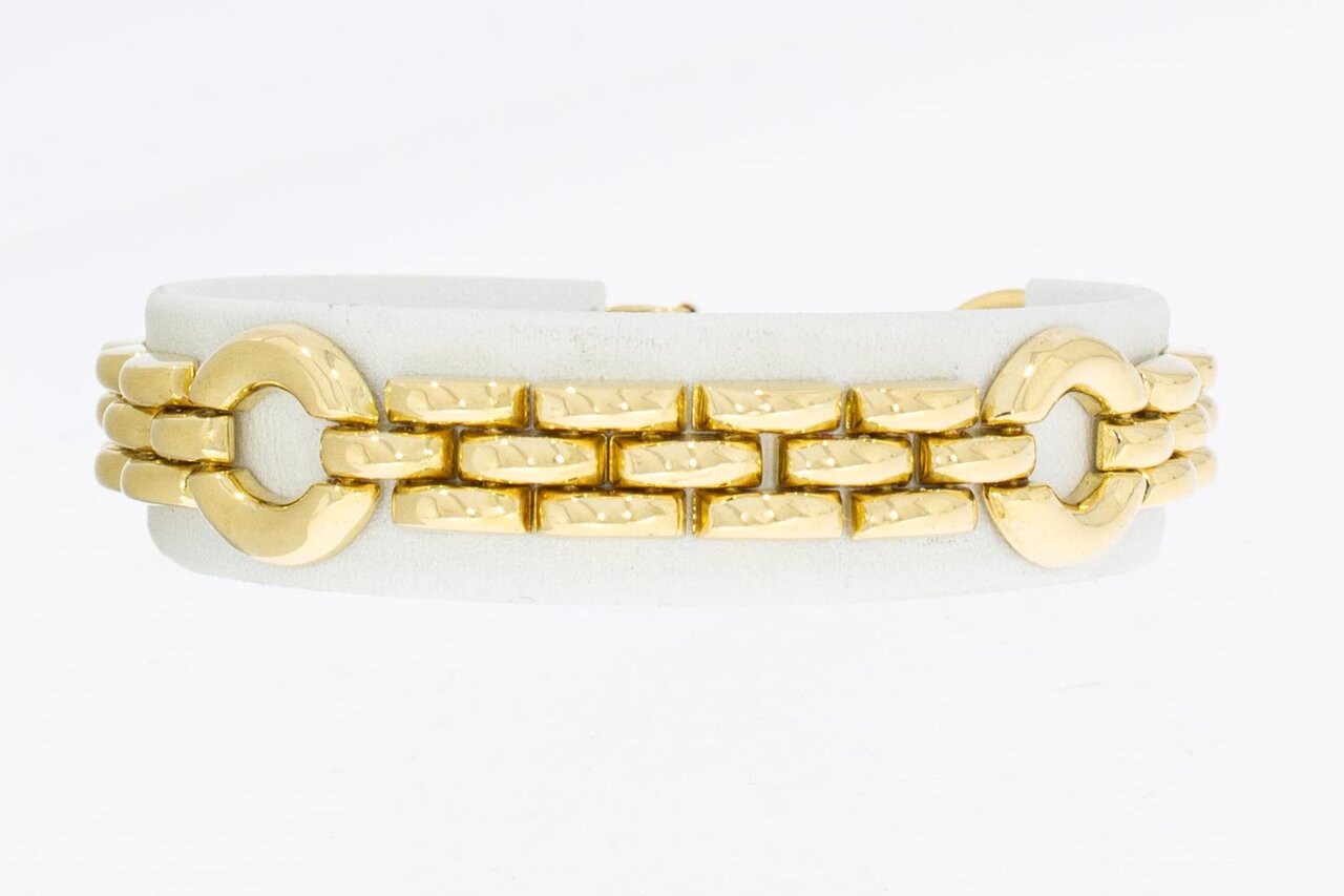 18 Karaat gouden Staafjes armband - 18,8 cm