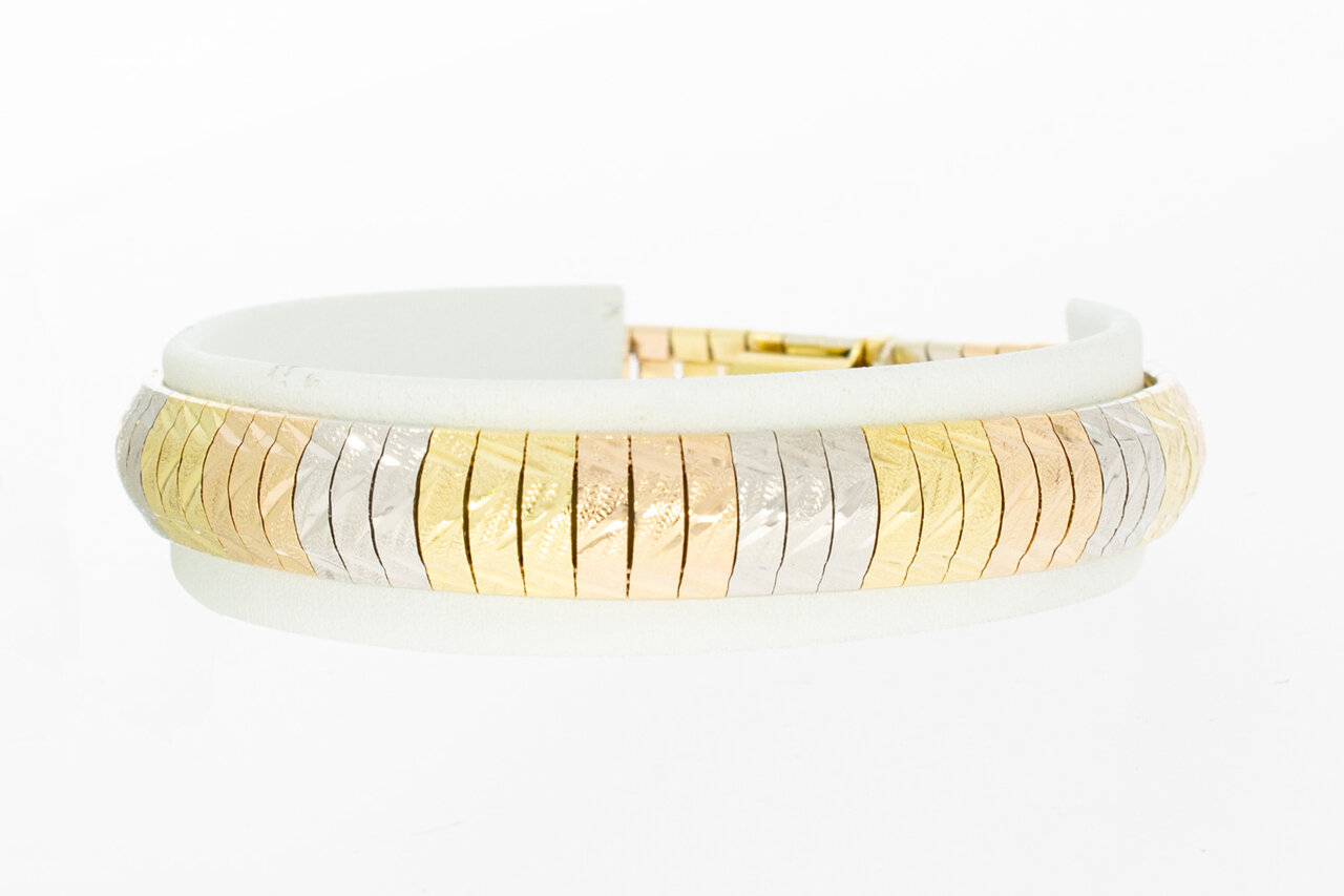 18 Karaat goud plaatjes armband - 19,3 cm