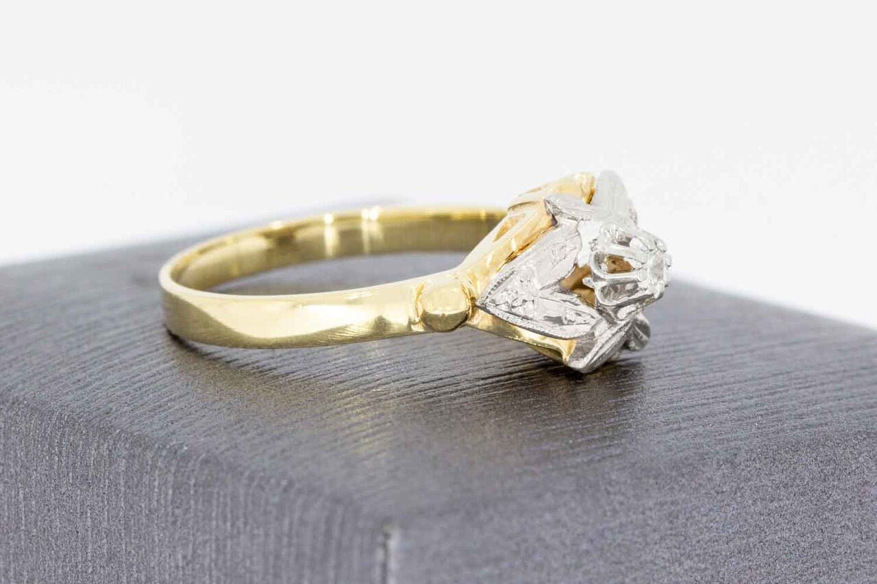 14 Karaat gouden diamant ring - 18 mm