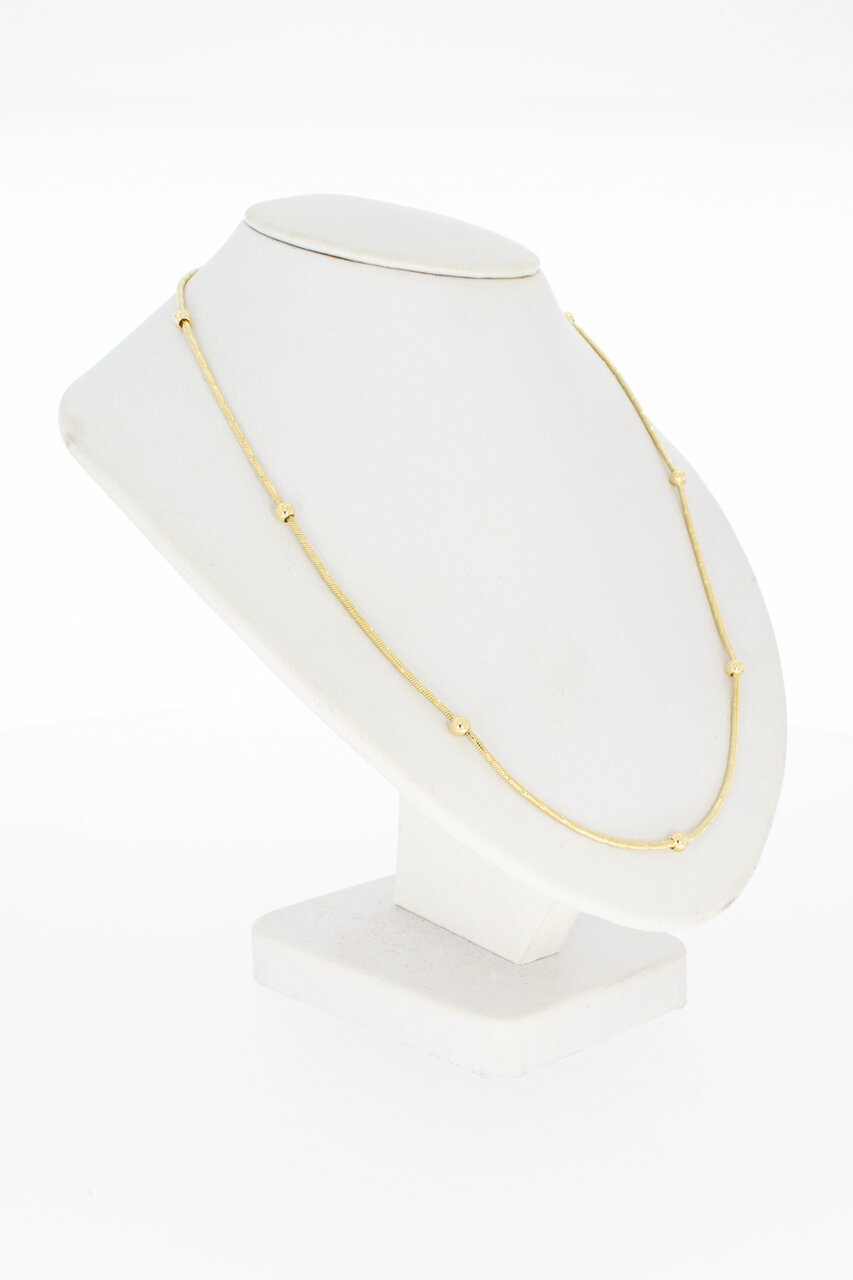 14 karaat gevlochten Koordketting - 47,5 cm