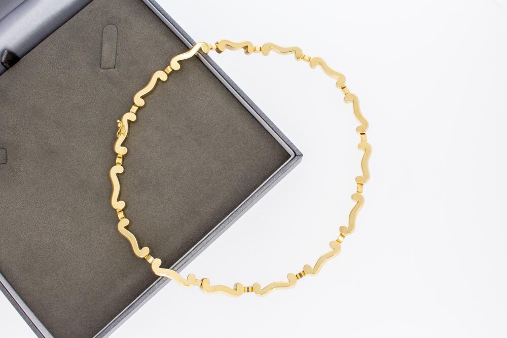 Vintage gouden ketting dames 18 karaat - 44,5 cm