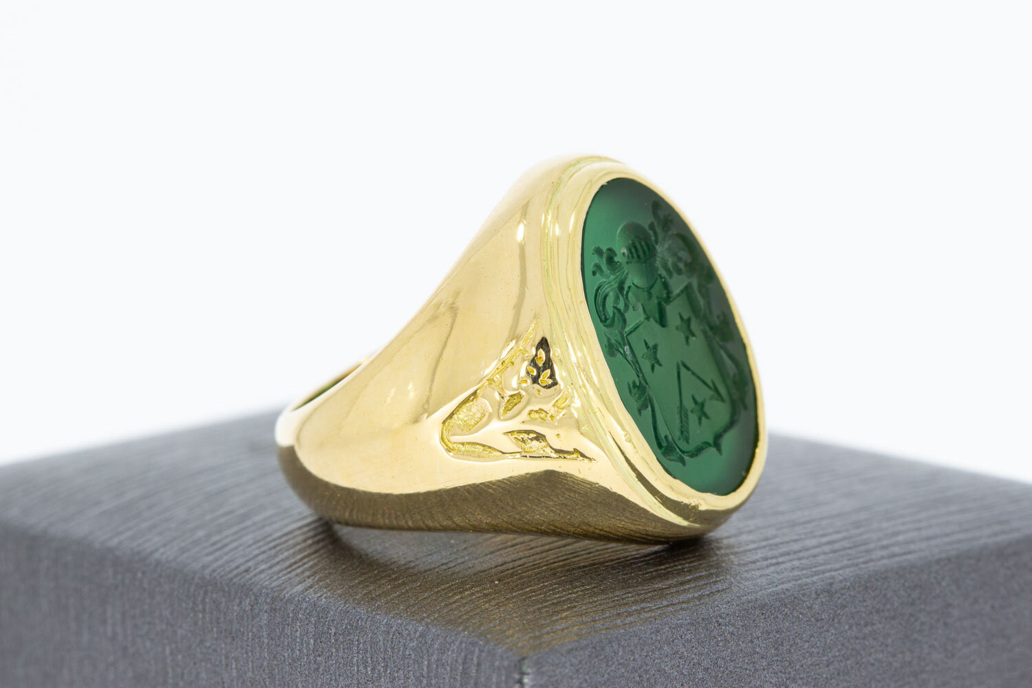 Gouden zegelring heren 18 karaat - 17,8 mm