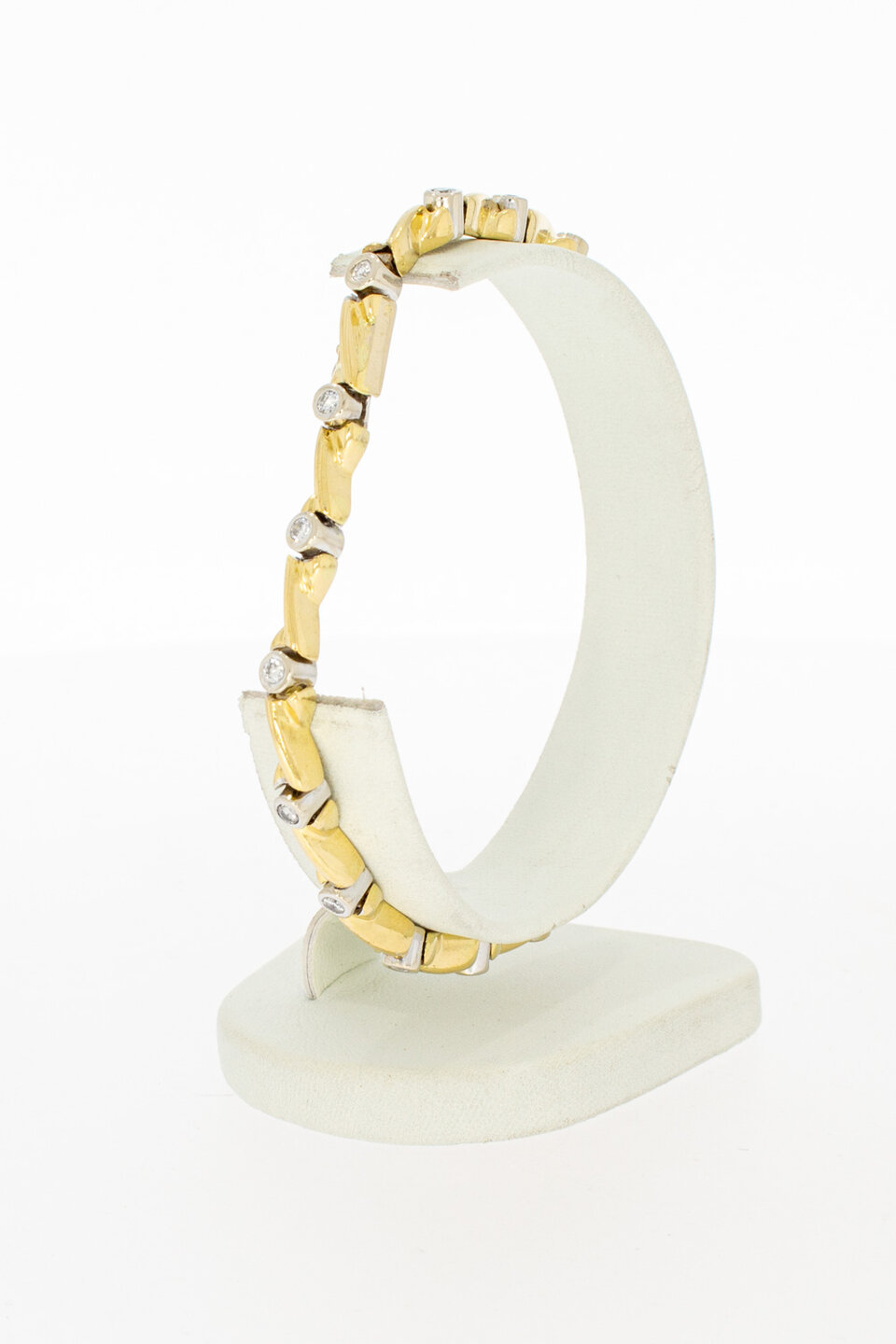 Diamant armband 18 karaat goud - 19,7 cm
