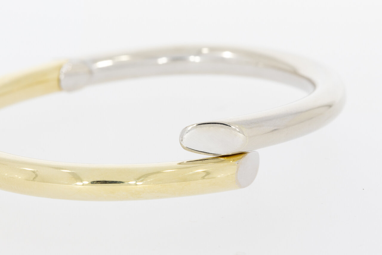 14 karaat bicolor gouden Slavenarmband