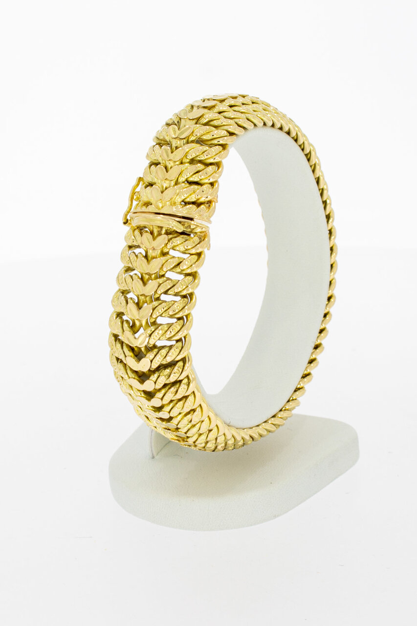 Gevlochten 18 Karaat goudenarmband - 20,6