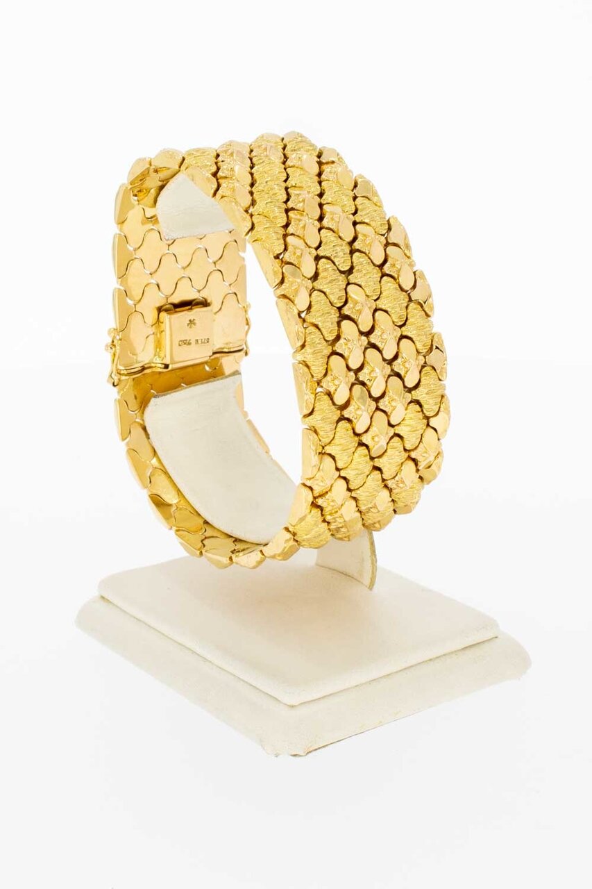 Vintage brede gouden armband 18 karaat - 19 cm (53,8 g)