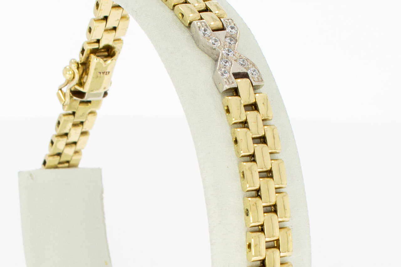 14 Karaat gouden Rolex style armband - 19,8 cm