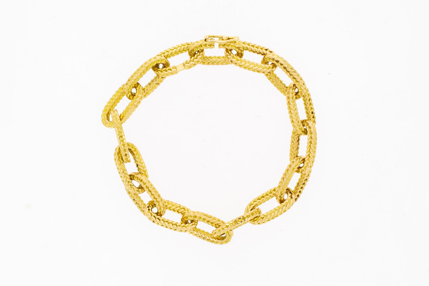 Anker armband 18 Karaat geel goud - 21 cm