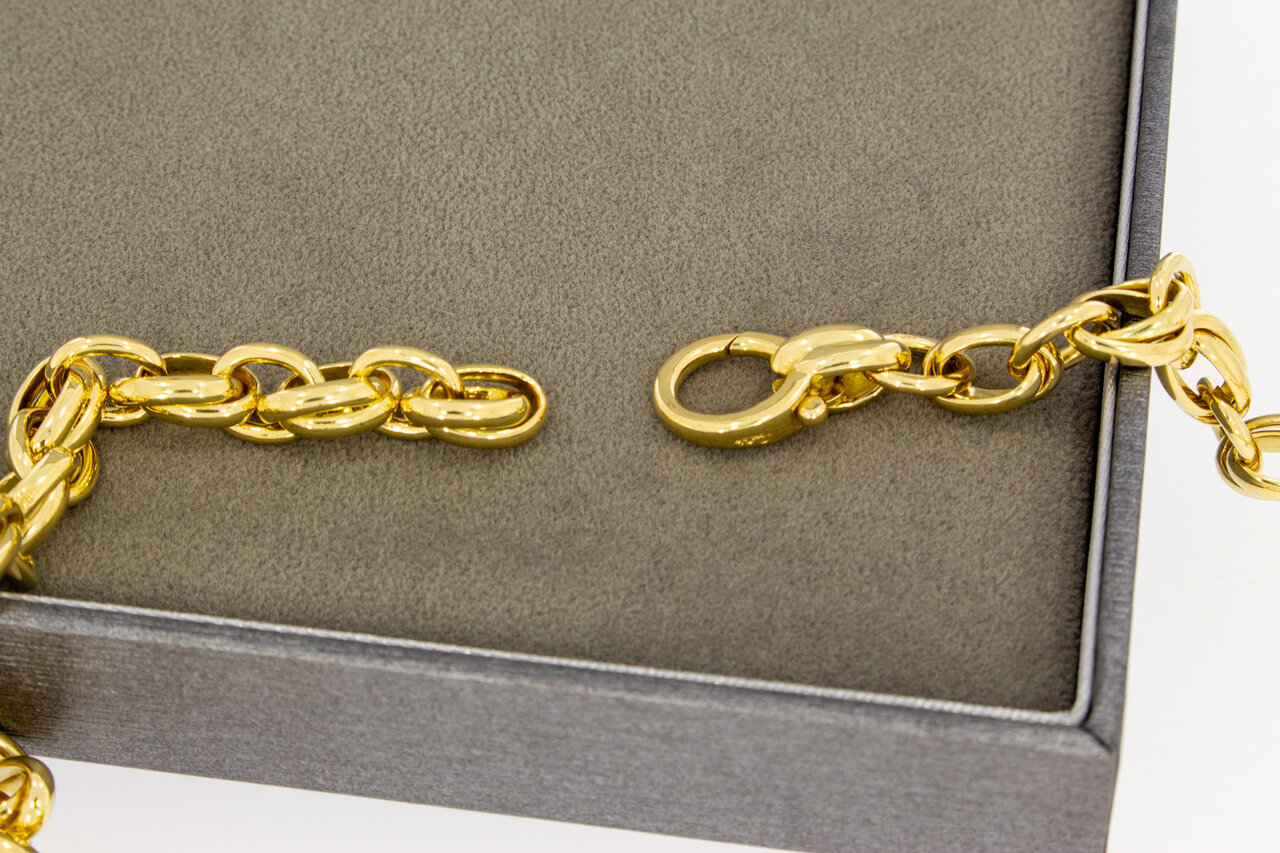 Anker heren ketting 18 karaat goud - 46 cm