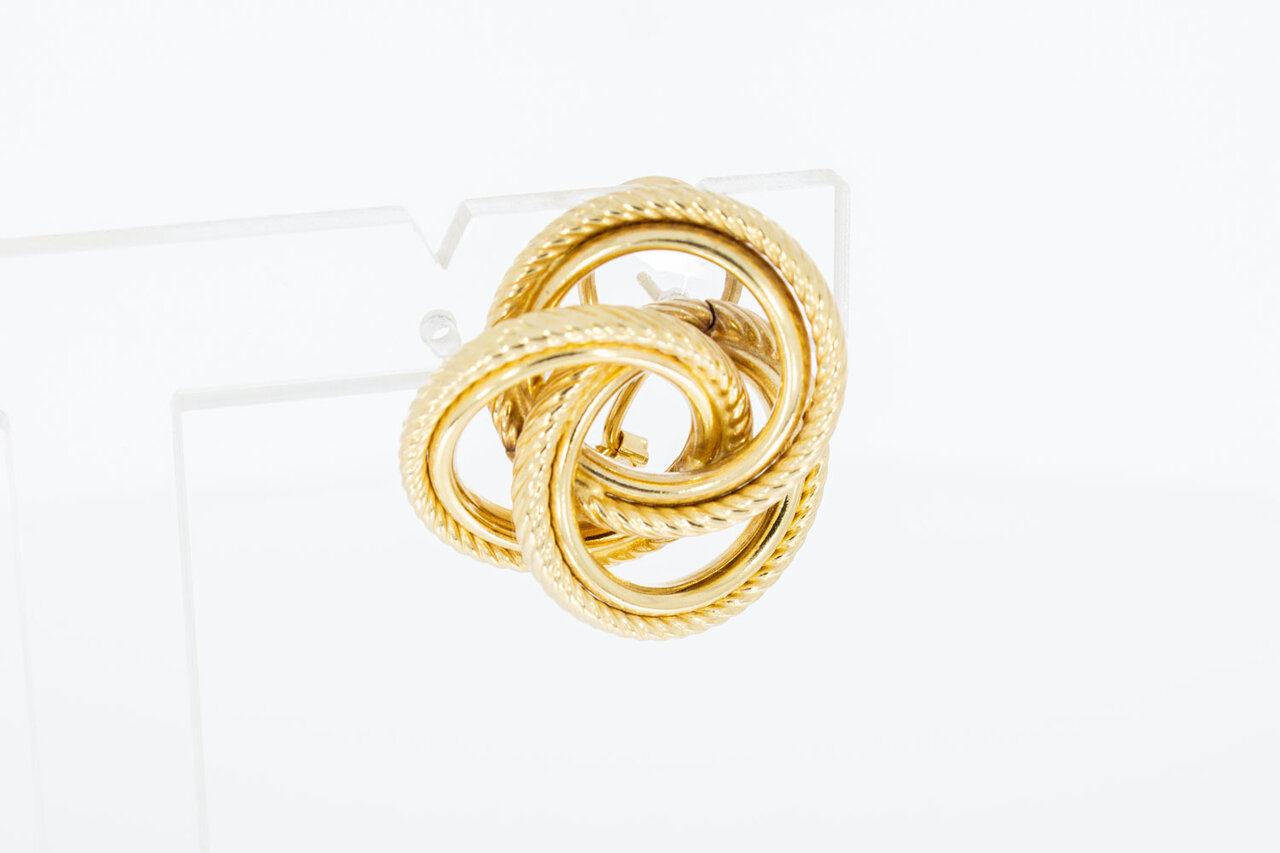 14 Karaat gouden clip Oorknoppen - 2,5 cm