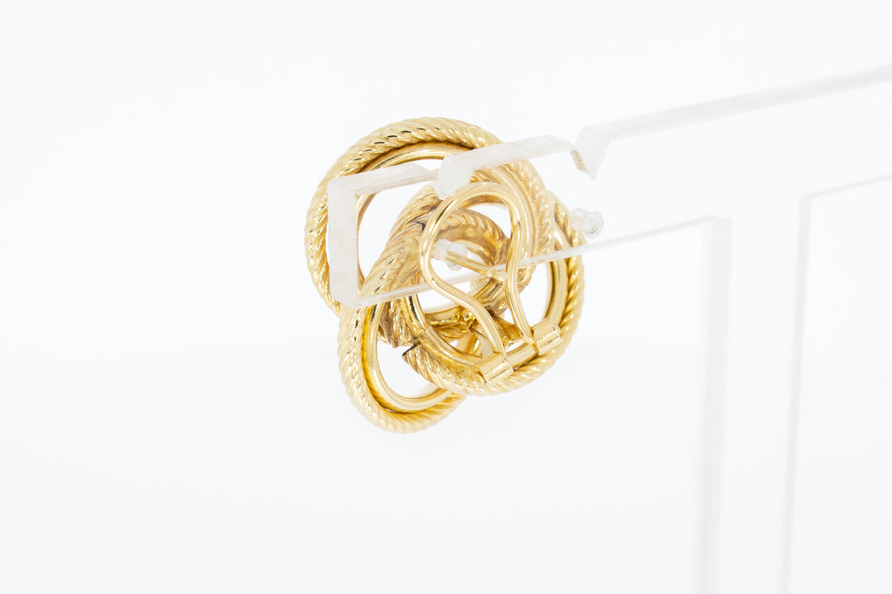 14 Karaat gouden clip Oorknoppen - 2,5 cm