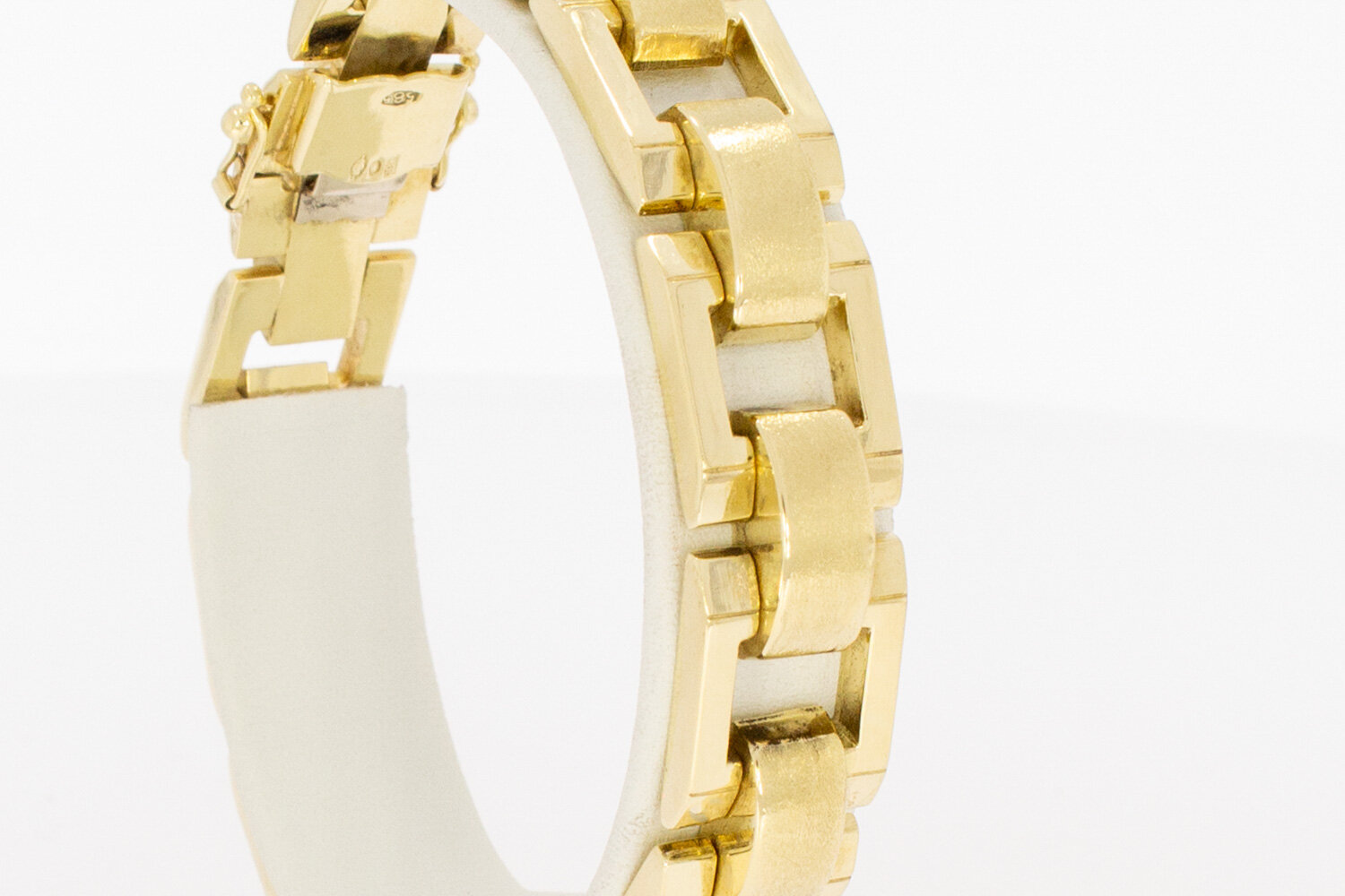 Vintage stavenarmband 14 karaat goud - 19,5 cm