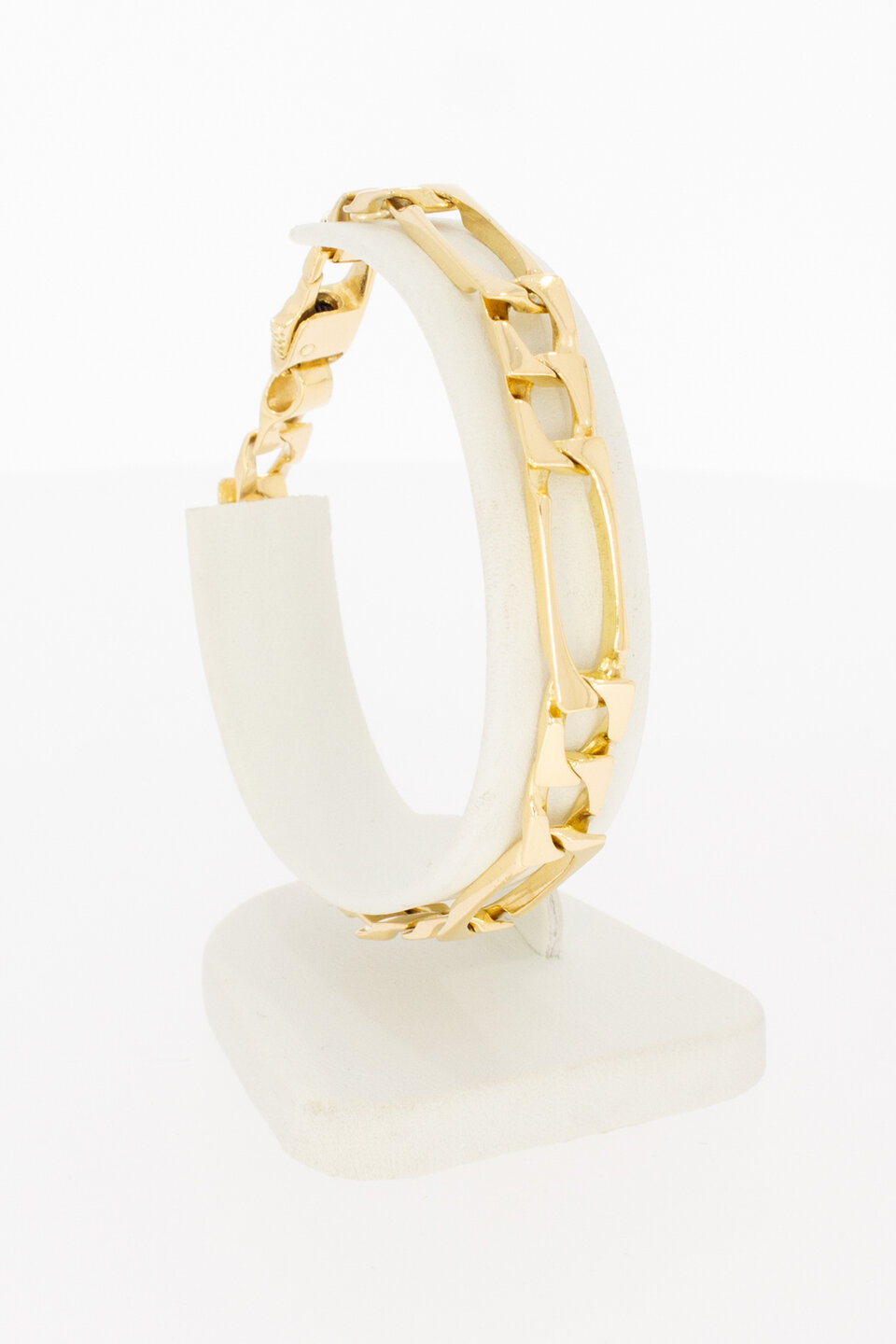 Figaro heren armband 18 karaat geelgoud - 20 cm