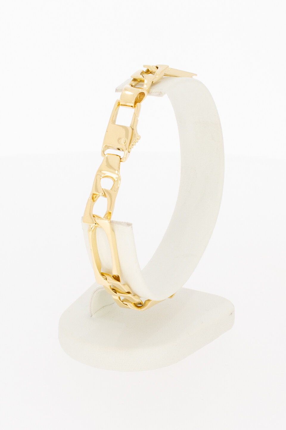 Figaro heren armband 18 karaat geelgoud - 20 cm
