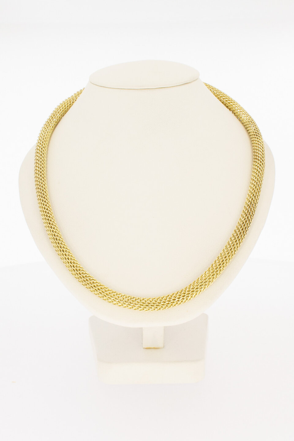 14 karaat gouden gevlochten collier - 44,8 cm