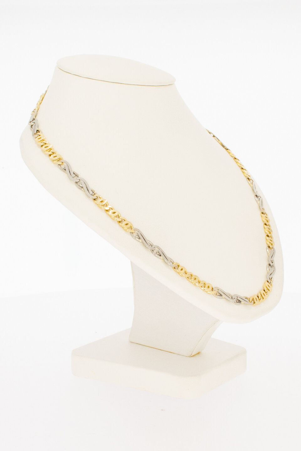 Infinity ketting 14 karaat bicolor goud - 61,8 cm