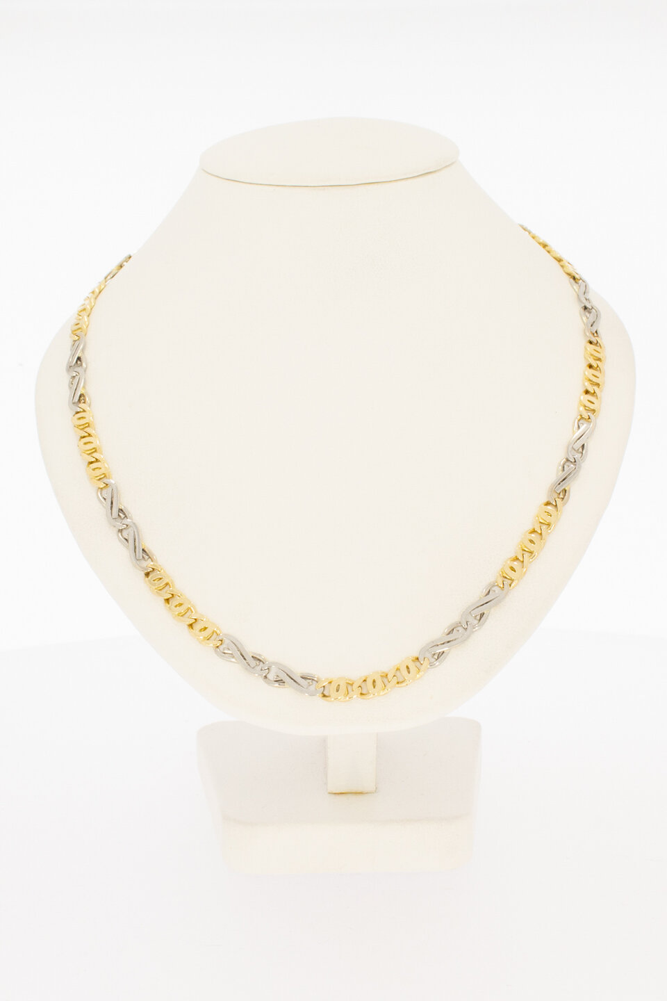 Infinity ketting 14 karaat bicolor goud - 61,8 cm