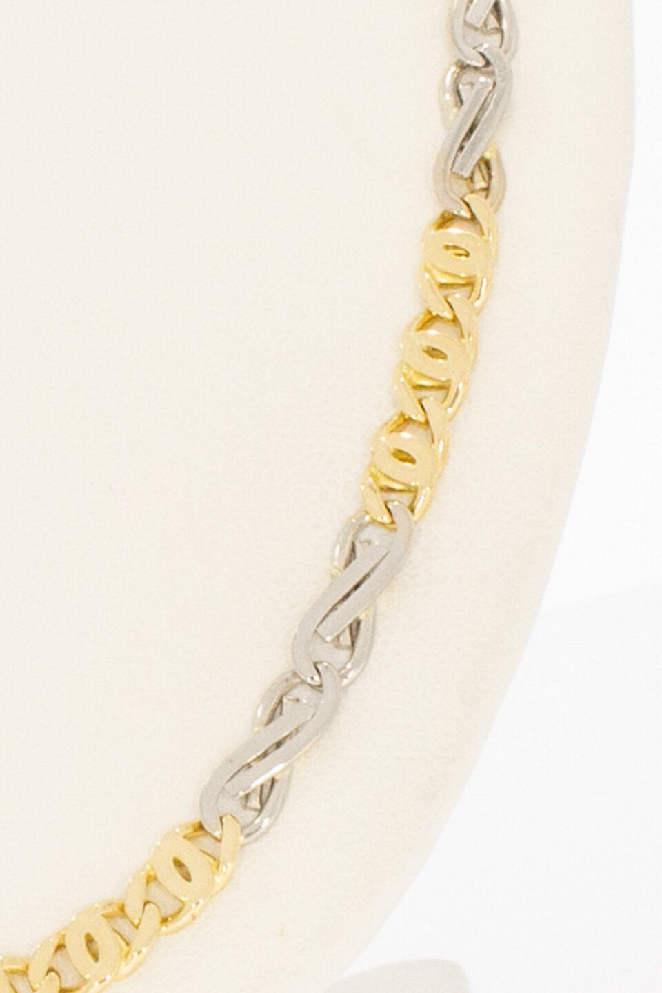 Infinity ketting 14 karaat bicolor goud - 61,8 cm
