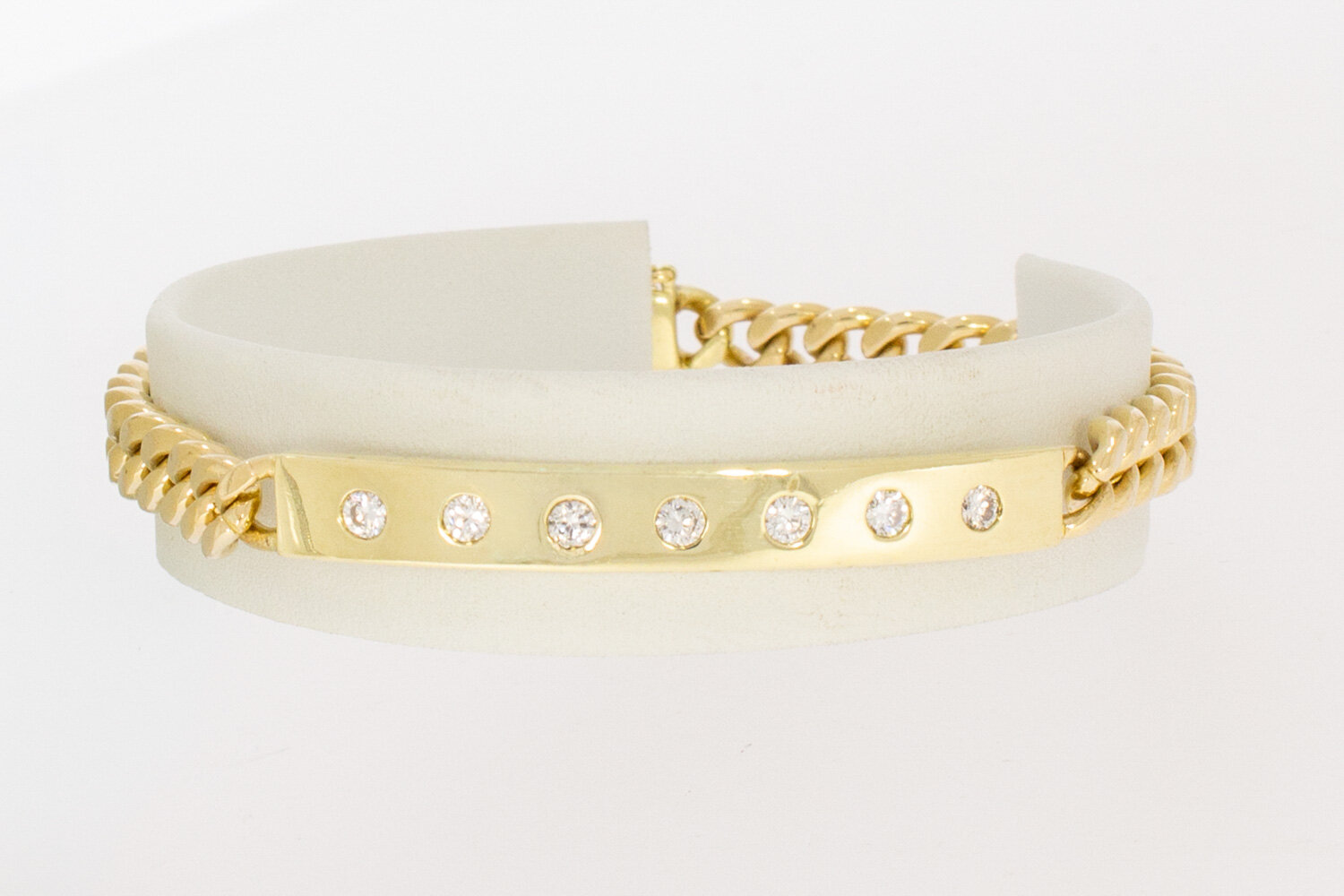 14 karaat gouden Gourmet Plaatarmband - 18,8 cm