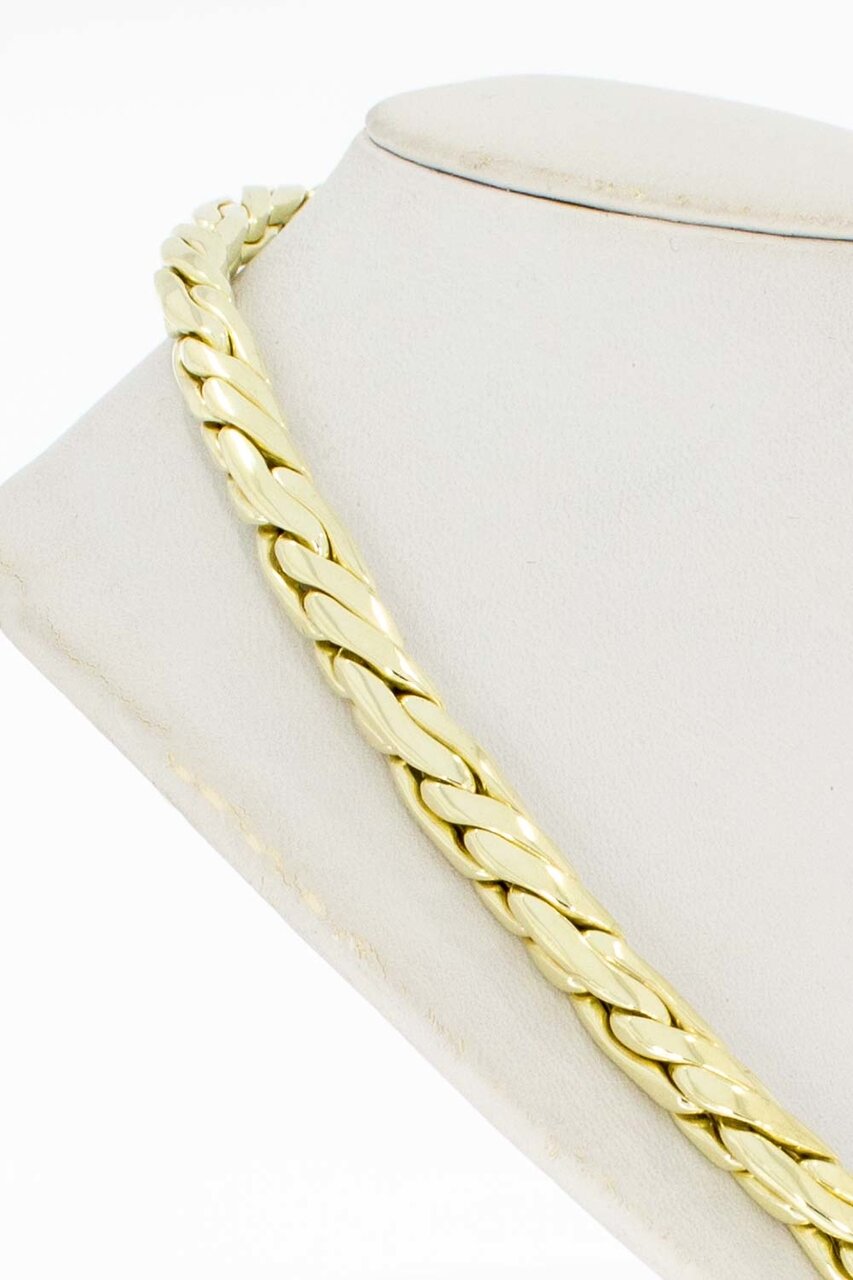 Vossenstaart ketting goud 14 karaat - 46,5 cm