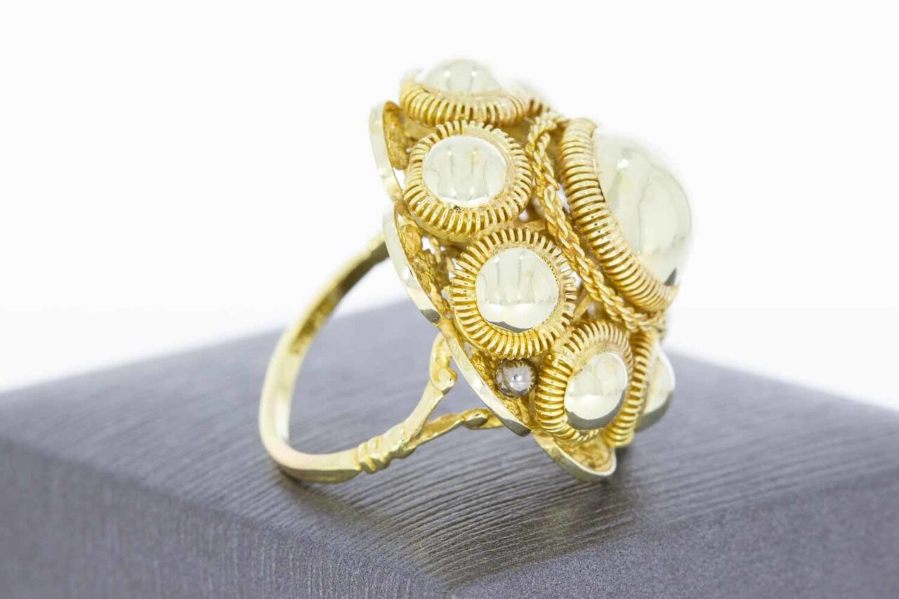 Gouden Zeeuwse knop ring 18 karaat - 19,3 mm