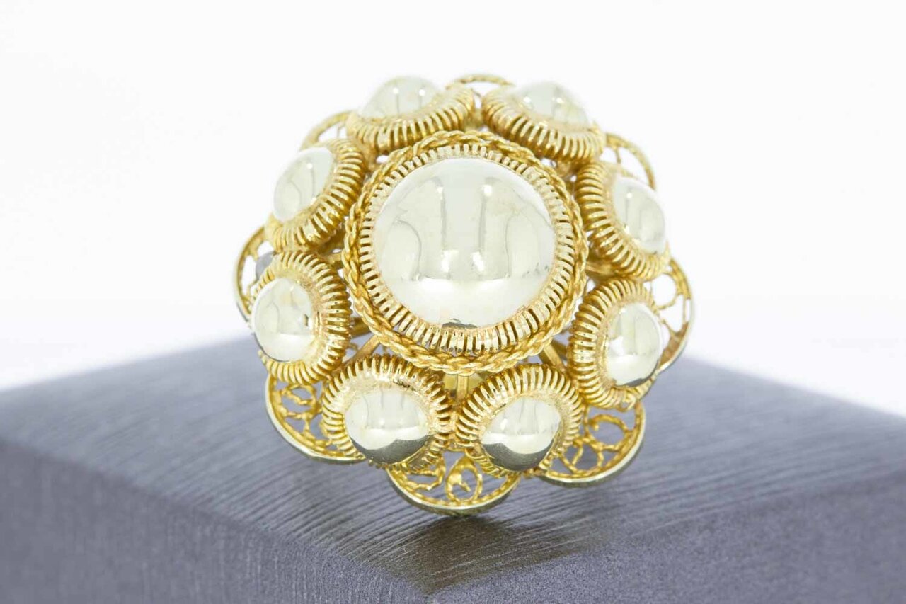 Gouden Zeeuwse knop ring 18 karaat - 19,3 mm