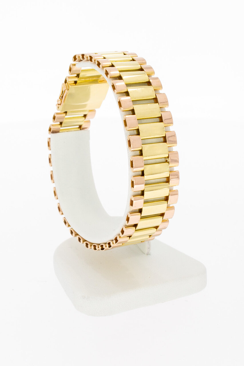 Gouden Rolex armband 18 karaat bicolor - 18,9 cm