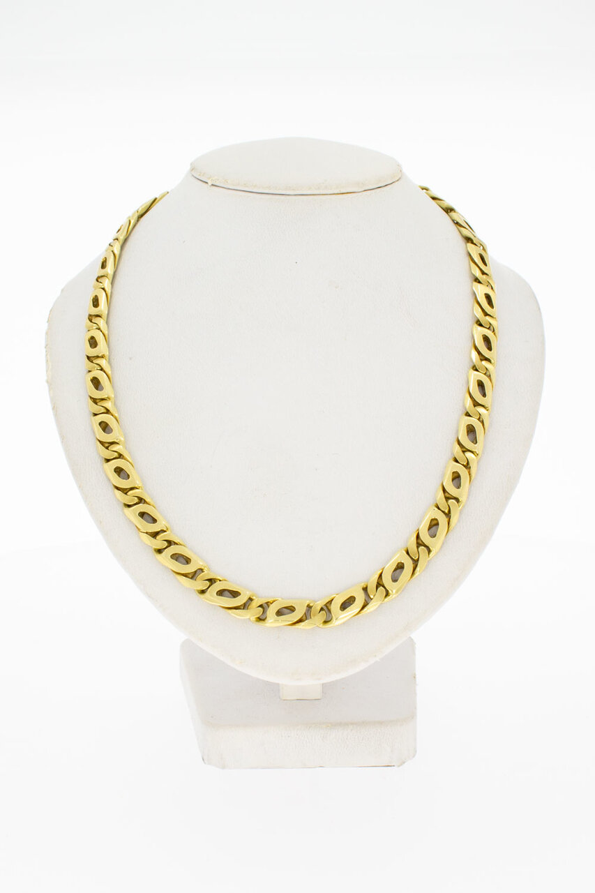 Gouden valkenoog ketting 14 karaat - 55,5 cm