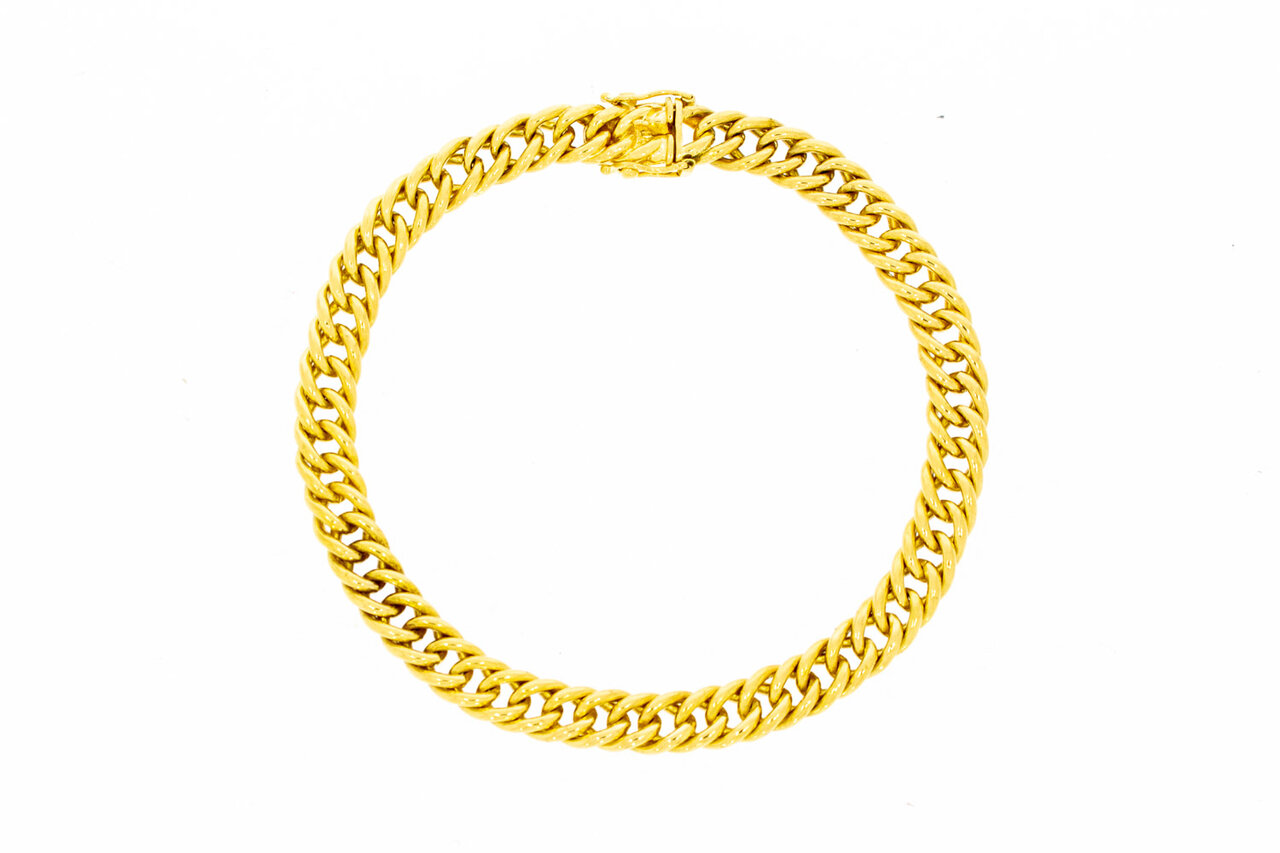 Gouden gourmetarmband 20 karaat - 19,4 cm