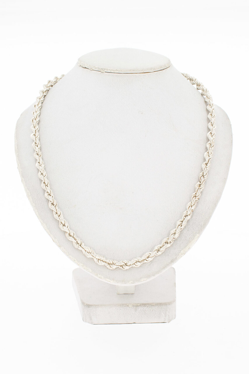 Zilveren koordketting 925 - 90 cm