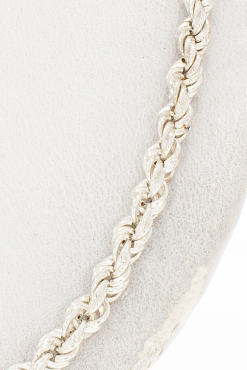 Zilveren koordketting 925 - 90 cm