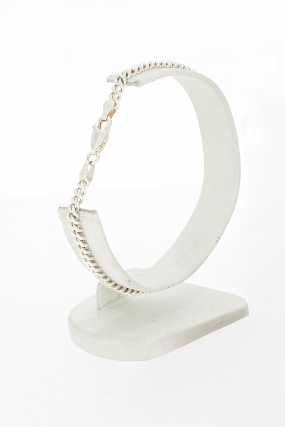 Zilveren gourmetarmband 925 gewalst - 20 cm