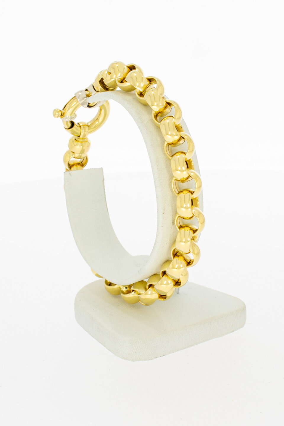 Gouden jasseron armband 18 karaat goud - 21,5 cm