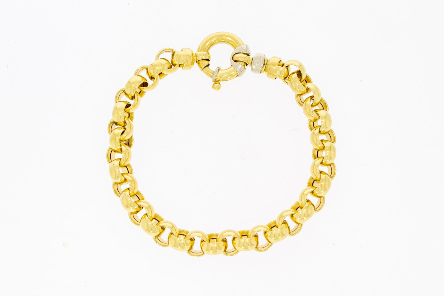 Gouden jasseron armband 18 karaat goud - 21,5 cm